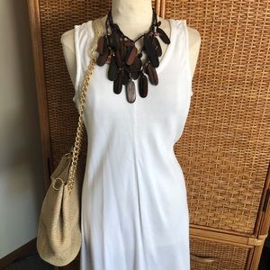 Eileen Fisher Bias cut. Designed to accentuate curves.